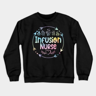 Infusion Nurse cute floral watercolor Crewneck Sweatshirt